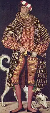 Image 8Slashing at its height: Henry IV, Duke of Saxony, c. 1514 (from History of clothing and textiles)