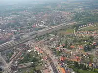 Tongeren railway station from a bird's eye view