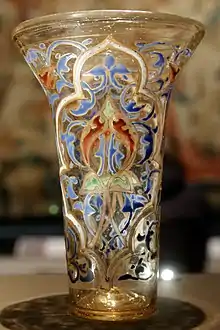 The Luck of Edenhall, glass beaker, Syria, 13th century