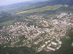 Aerial view of Nový Bor