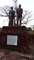 The Mount Patti hill, statute of Fredrick' lurgard and lady lugard. lugard stature in mount Patti. Kogi Lokoja built-in 1950