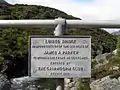 The plaque on the footbridge over the Luibeg Burn