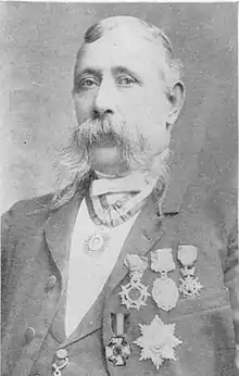 Portrait of Luigi Fugazy wearing medals