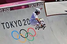 Brazil's Luiz Francisco competing in the 2020 Summer Olympics final at the Ariake Urban Sports Park in Tokyo on August 5, 2021