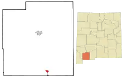 Location of Columbus, New Mexico