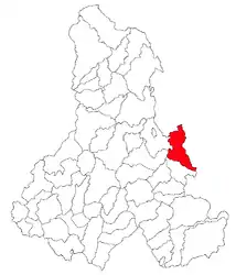 Location in Harghita County