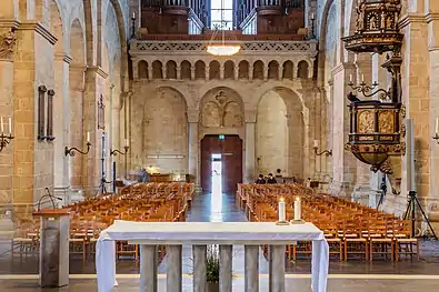 View from the altar towards west