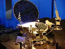 Model of Lunokhod 2 retroreflector (hexagon in front)