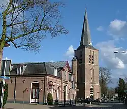 The old church in Lunteren and the immediate surroundings