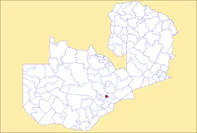 District location in Zambia