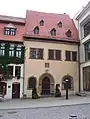Martin Luther's Death House, considered the site of Luther's death since 1726. However the building where Luther actually died (at Markt 56, now the site of Hotel Graf von Mansfeld) was torn down in 1570.