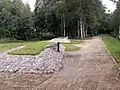 Genocide victims' graves in the forest Lužtino