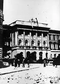 Polish soldiers fighting in the University of Technology area