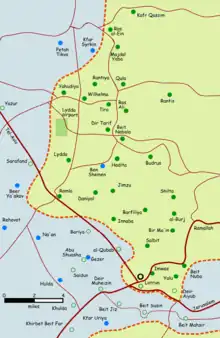 Depopulated villages in the Ramle Subdistrict 9 July 1948