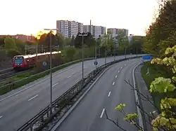 Lyngby Bypass with view towards Sorgenfri Station