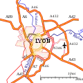 Network of highways around Lyon