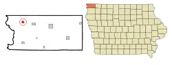 Location of Larchwood, Iowa