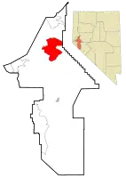 Location of Silver Springs, Nevada