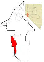 Location of Smith Valley, Nevada