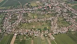 Village as seen from the air.