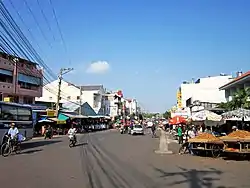 A street corner in Nui Sam ward