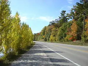 Fall color along M-22, part of the Leelanau Scenic Heritage Route