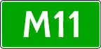 Federal Highway M11-Green shield}}