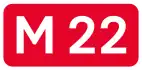 Highway M22 shield}}