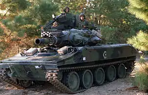 A M551, a tank similar to those used in the Sachiel attack sequence