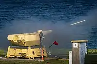 MANTIS firing during an exercise on the homebase of  Flugabwehrraketengruppe 61 in Todendorf, Germany