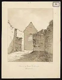 Mariakirken ruins in 1855