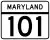 Maryland Route 101 marker