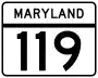 Maryland Route 119 marker
