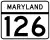 Maryland Route 126 marker
