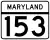 Maryland Route 153 marker