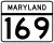 Maryland Route 169 marker