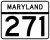 Maryland Route 271 marker