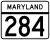 Maryland Route 284 marker