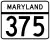Maryland Route 375 marker