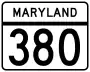 Maryland Route 380 marker