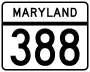 Maryland Route 388 marker