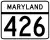 Maryland Route 426 marker