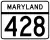 Maryland Route 428 marker