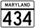 Maryland Route 434 marker