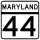 Maryland Route 44 marker