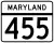 Maryland Route 455 marker