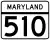 Maryland Route 510 marker