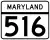Maryland Route 516 marker