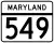 Maryland Route 549 marker