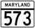 Maryland Route 573 marker
